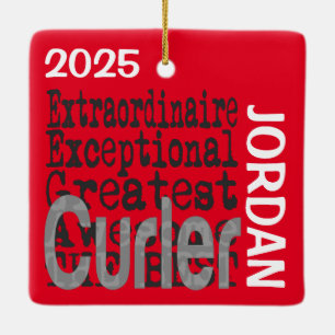 Curler Extraordinaire Keramisch Ornament