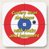 "Curlers maken het huis schoon..." Onderzetters -  (Voorkant)