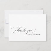 Curlicue Modern Script Hartelijk dank Bedankkaart (Voorkant)