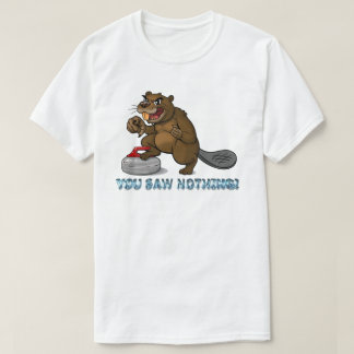Curling beaver t-shirt