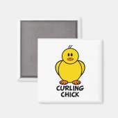 Curling Chick Magneet (Voorkant / Achterkant)