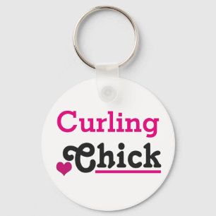Curling Chick Sleutelhanger