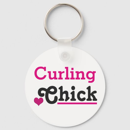 Curling Chick Sleutelhanger (Voorkant)