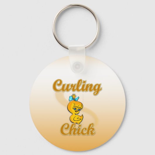 Curling Chick Sleutelhanger (Voorkant)