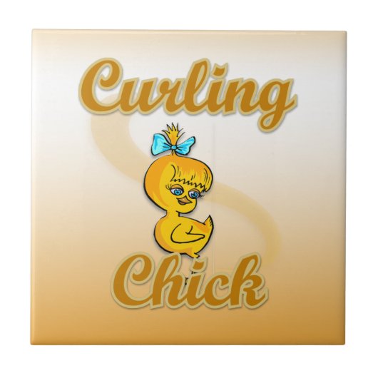 Curling Chick Tegeltje (Voorkant)