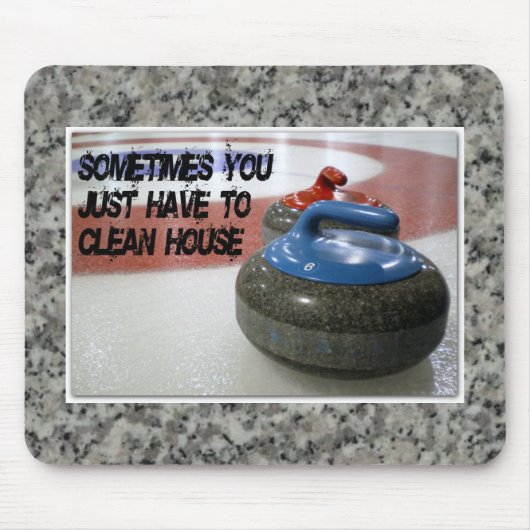 Curling - Clean House Mousepad Muismat (Voorkant)