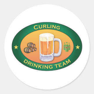 Curling Drinking Team Ronde Sticker