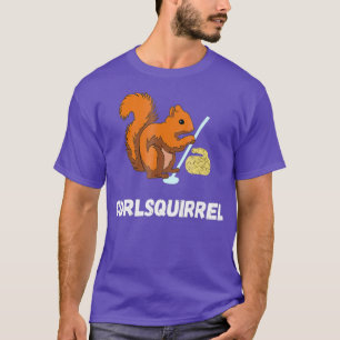 Curling Eekhoorns Curler Knaagdier Winter Sport T-shirt