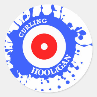 Curling Hooligan Ronde Sticker