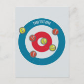 Curling Huis en curling stenen top uitzicht Briefkaart (Voorkant)