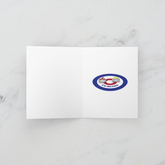 Curling Huis en curling stenen top uitzicht Kaart (Binnen)