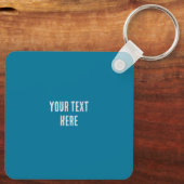 Curling Huis en curling stenen top uitzicht Sleutelhanger (Achterkant)