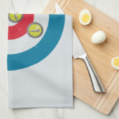 Curling Huis en curling stenen top uitzicht Theedoek (Quarter Fold)