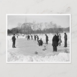 Curling in Central Park, New York Briefkaart