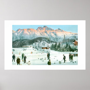 Curling in Zwitserland Poster