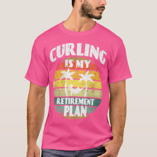Curling Is Mijn Pensioenplan IJssport Schietschijf T-shirt