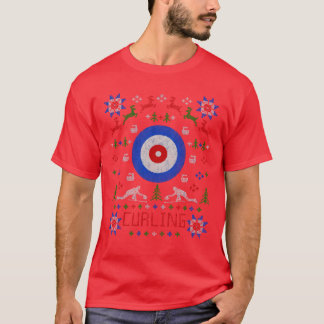 Curling Kerst Lelijke Kerstfeest jongen T-shirt