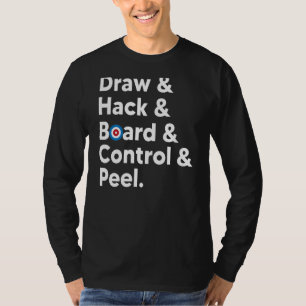 Curling Meme Draw Hack Board Control Peel Curling T-shirt