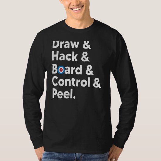 Curling Meme Draw Hack Board Control Peel Curling T-shirt (Voorkant)