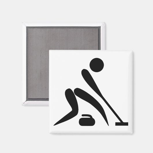 Curling Pictogram Magneet (Voorkant / Achterkant)