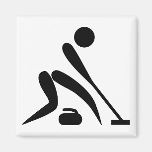 Curling Pictogram Magneet