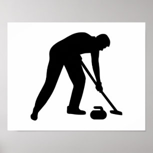 Curling player-team poster