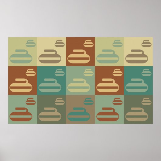 Curling Pop Art Poster (Voorkant)