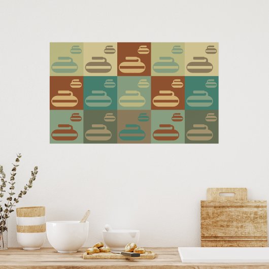Curling Pop Art Poster (Keuken)