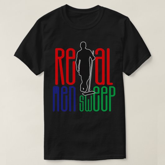 Curling Real Men Sweep TShirt Classic TShirt (Design devant)