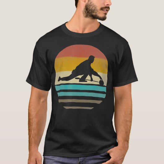 Curling Retro  70s Silhouette-stand T-shirt (Voorkant)