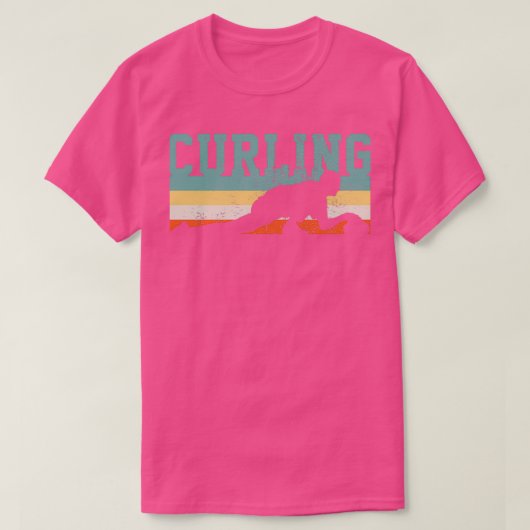 Curling Retro T-shirt (Design voorkant)