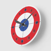 Curling Rock Marker Clock- (rood) Ronde Klok (Hoek)