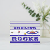 Curling Rocks Briefkaart (Staand voorkant)