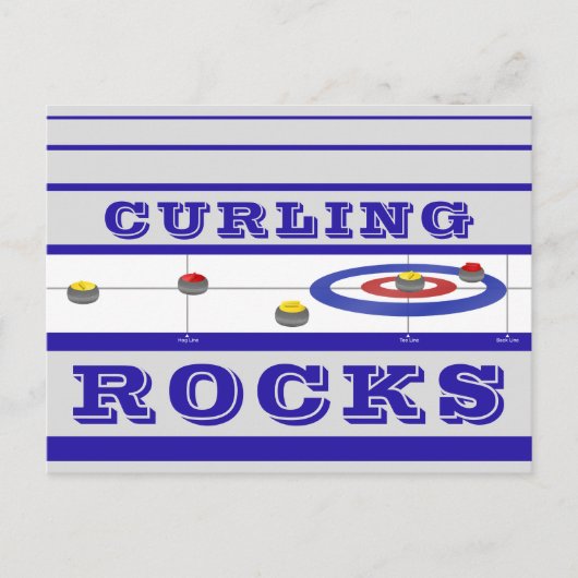 Curling Rocks Briefkaart (Voorkant)