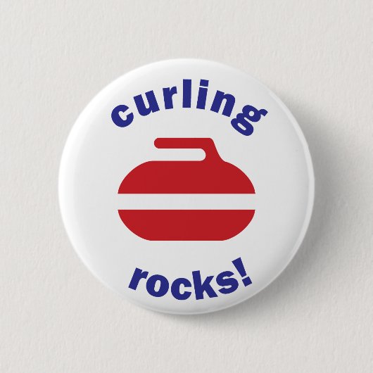 Curling Rocks-knop Ronde Button 5,7 Cm (Voorkant)