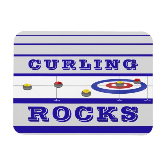 Curling Rocks Magneet (Horizontaal)