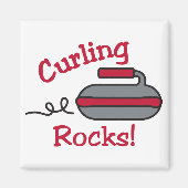 Curling Rocks Magneet (Voorkant)