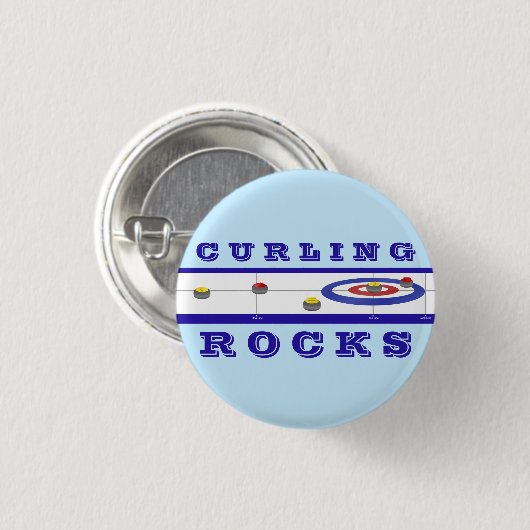 Curling Rocks Ronde Button 3,2 Cm (Voorkant /achterkant)