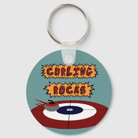 Curling Rocks Sleutelhanger (Voorkant)