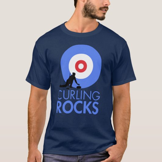 Curling Rocks T-shirt (Voorkant)