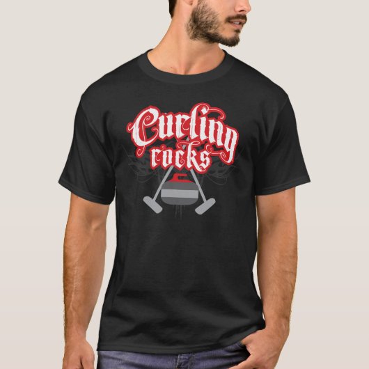 Curling Rocks T-shirt (Voorkant)