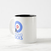 Curling Rocks Tweekleurige Koffiemok (Voorkant links)