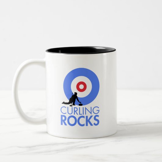 Curling Rocks Tweekleurige Koffiemok (Links)