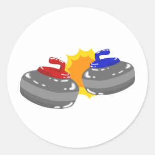 Curling Ronde Sticker