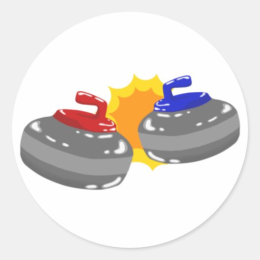 Curling Ronde Sticker (Voorkant)