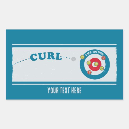 Curling sheet Curling stones Rechthoekige Sticker (Voorkant)