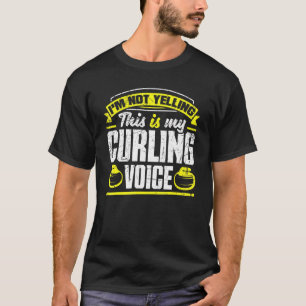 Curling speler voor een krultang Ik schreeuw niet T-shirt