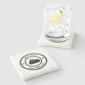 Curling Stenen Onderzetter (Zijkant)