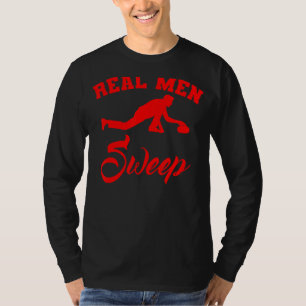 Curling Stone Mannen Curler Player Ice Winter Spor T-shirt