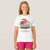 Curling Stone Meisjes T-shirt (Voorkant volledig)